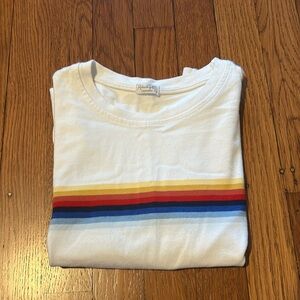 John Galt Brandy Melville Rainbow Stripe Tshirt